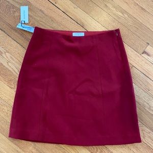 Babaton a line burgundy skirt